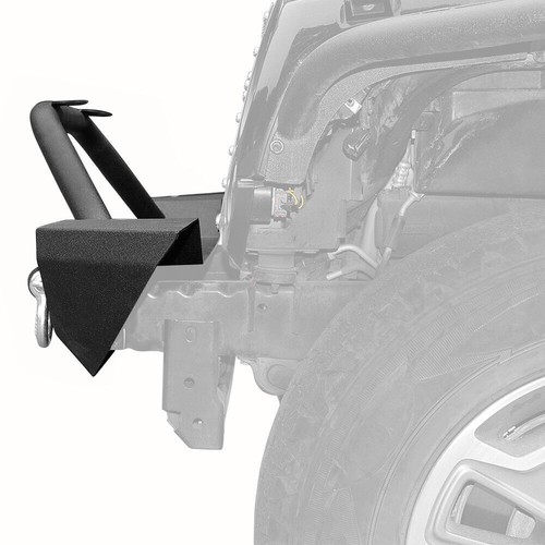 For Jeep Wrangler 07-18 JK Front & Rear Bumper w LED Light & 2" Receiver& D-Ring