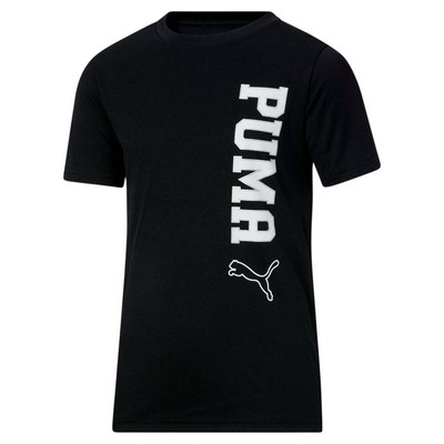 

Футболка с круглым вырезом и короткими рукавами Puma Athletics Club Performance с графическим принтом для мальчиков, Черный, Puma Athletics Club Performance Graphic Crew Neck Short Sleeve T-