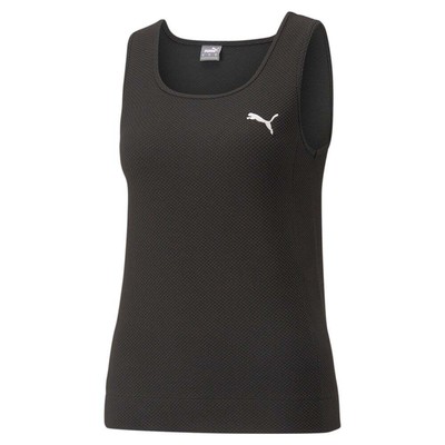 

Puma Her Slim Scoop Neck Майка женская черная повседневная спортивная 67311401, Черный