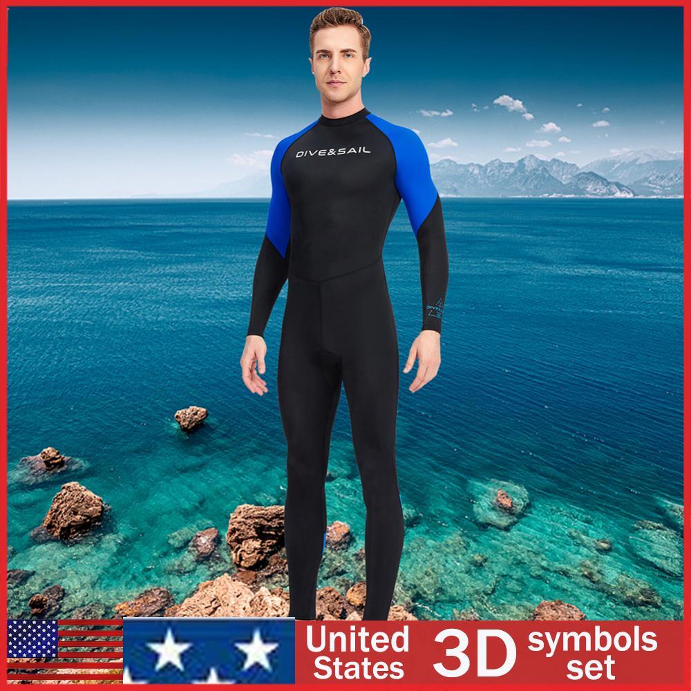 Men Diving Suit with Zipper Sunscreen Diving Surfing Suit Water Sports Equipment