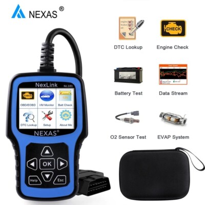 NEXAS OBD2 Scanner NL101 Battery Tester Check Car Engine Light Diagnostic Tool