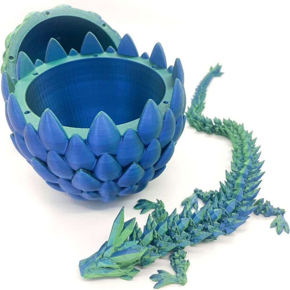 3D Printed Dragon Egg Full Articulated Dragon Egg Fidget Toy Desk Office Decro