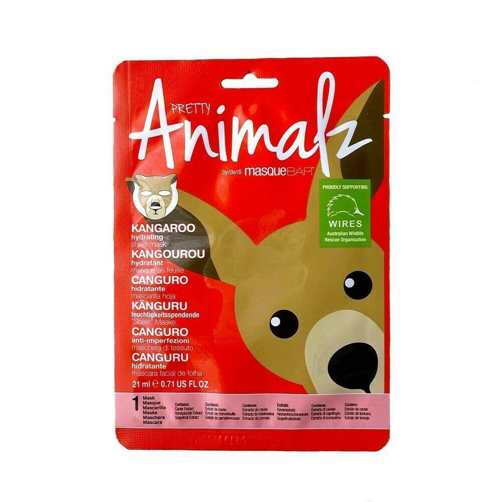 Look Beauty Pretty Animalz Kangaroo Hydrating Sheet Face Mask 0.71 fl oz