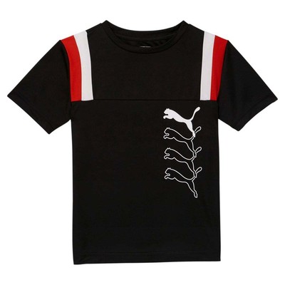 

Футболка с круглым вырезом и короткими рукавами Puma Interlock Colorblock Performance Graphic You, Черный, Puma Interlock Colorblock Performance Graphic Crew Neck Short Sle
