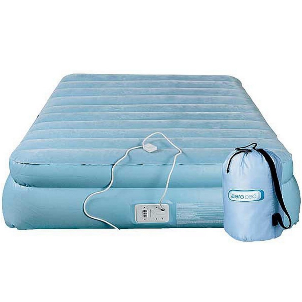 Aerobed Airbed Raised Double Bed Inflatable by Remote Built In Pump