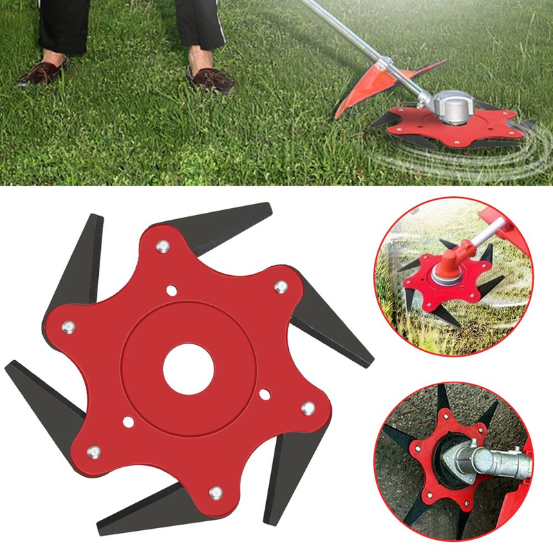 Steel Trimmer Head,  6 Teeth Razor Trimmer Head, Universal Weed Eater Blades Tri