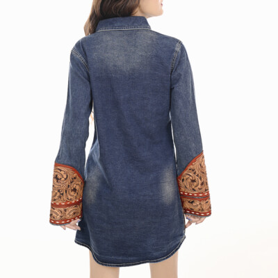 Pre-owned Darling Ad 100% Cotton Denim Women Shirt Jacket Dress Ladies Girl Top In Not Available