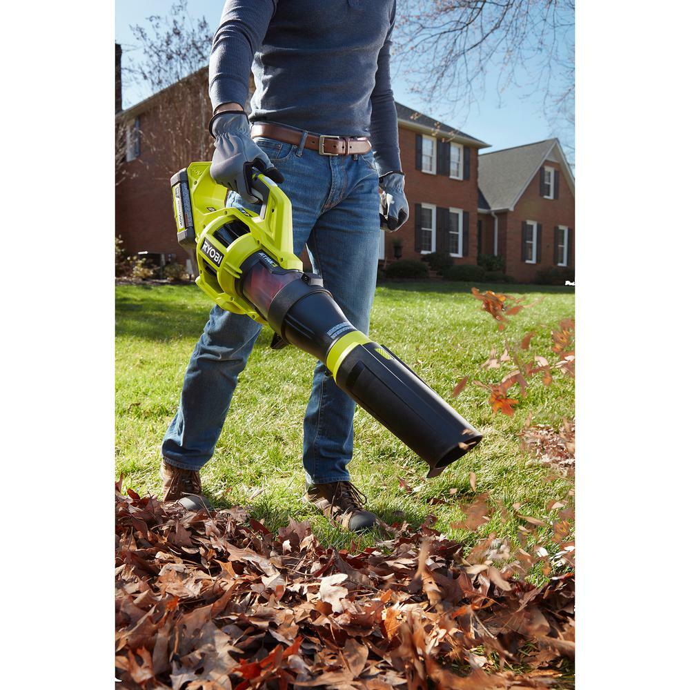 Ryobi Leaf Blower 40-Volt Lithium-ion Cordless 110 MPH Variable-Speed Bare Tool