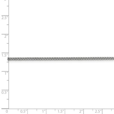 Pre-owned Superdealsforeverything Real 14kt White Gold 2mm Semi-solid 3-wire Wheat Chain; 16 Inch; Lobster Clasp