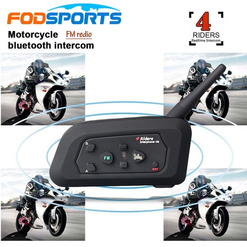 BT V4/V6 Helmet Intercom Wireless Bluetooth Motorcycle Interphone Headset 1200m