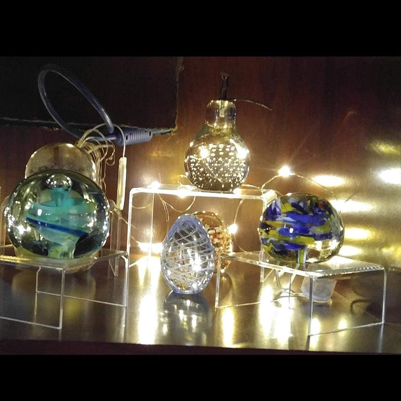 Set of 9 Clear Acrylic Display Risers for Figures, Buffets, Cupcakes and Jewelry