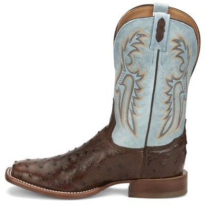 TONY LAMA TONY LAMA CASTILLO SQUARE TOE COWBOY MENS BLUE CASUAL BOOTS EP6093