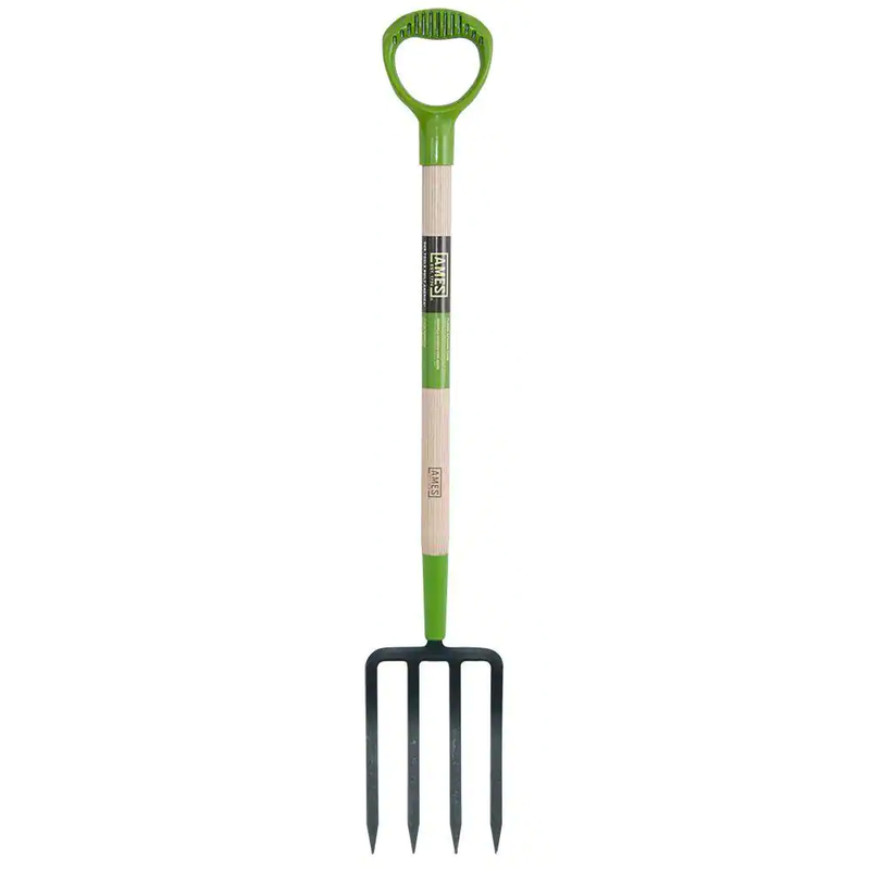 26 In. 4-Tine Forged Spading Garden Fork