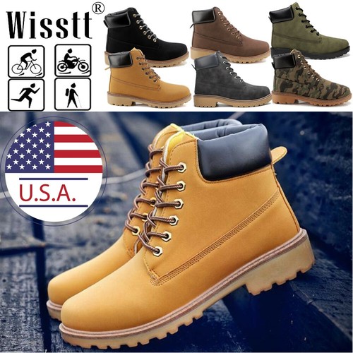 's Outdoor Work Waterproof Leather Water Boots Casual Ankle 