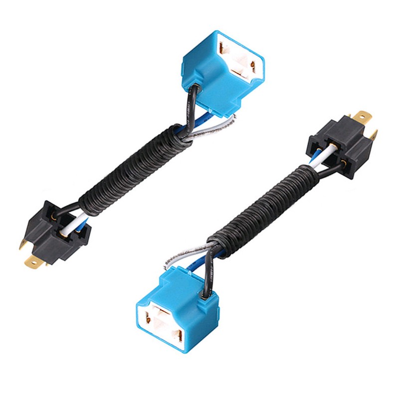 2x Useful H4 9003 Headlight Bulb Ceramic Socket Plug Connector Wiring