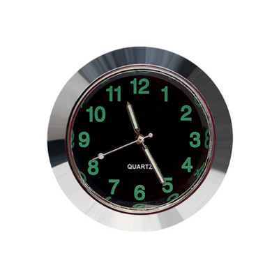 Mini Digital Quartz Analog Watch Luminous Stick-On Clock For Car  Motorcycle