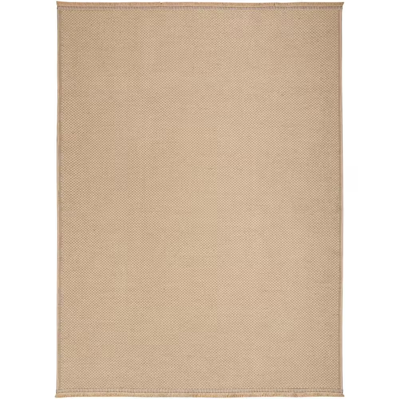 Washable Jute Area Rug 4x6 Natural Geometric Non Slip Indoor Contemporary Carpet