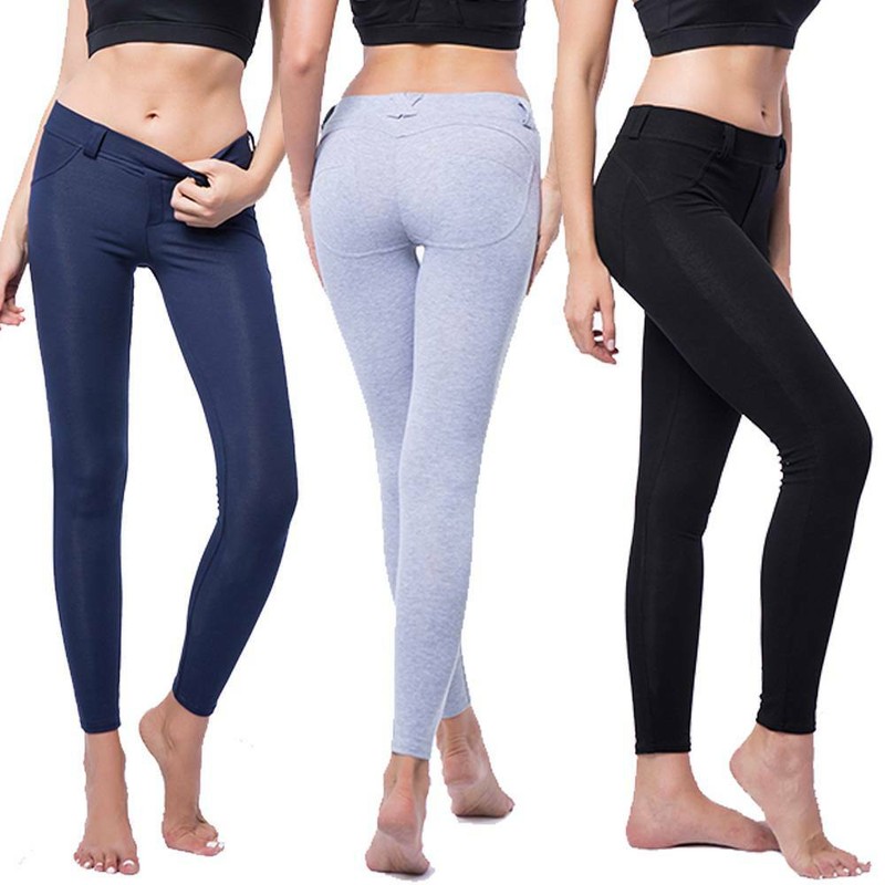 Women High Waist Tummy Control Yoga Pants Pockets Gym