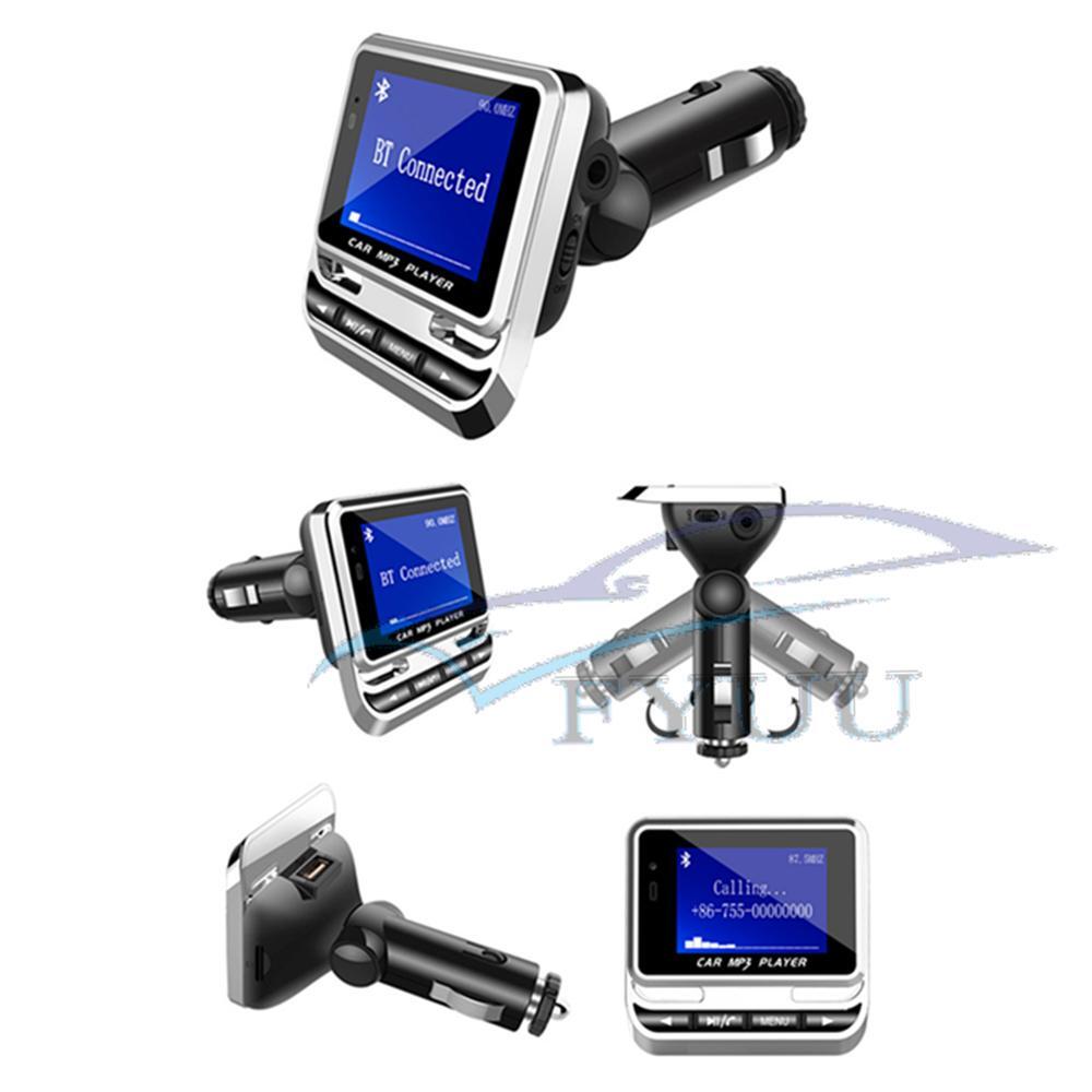1.4" Car Bluetooth 5.0 FM Transmitter MP3 Player Aux Kit With Remote Controller