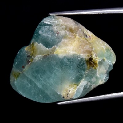 28.58ct 23x17.2mm Rough Natural Blue-Green Grandidierite Gemstone, Madagascar
