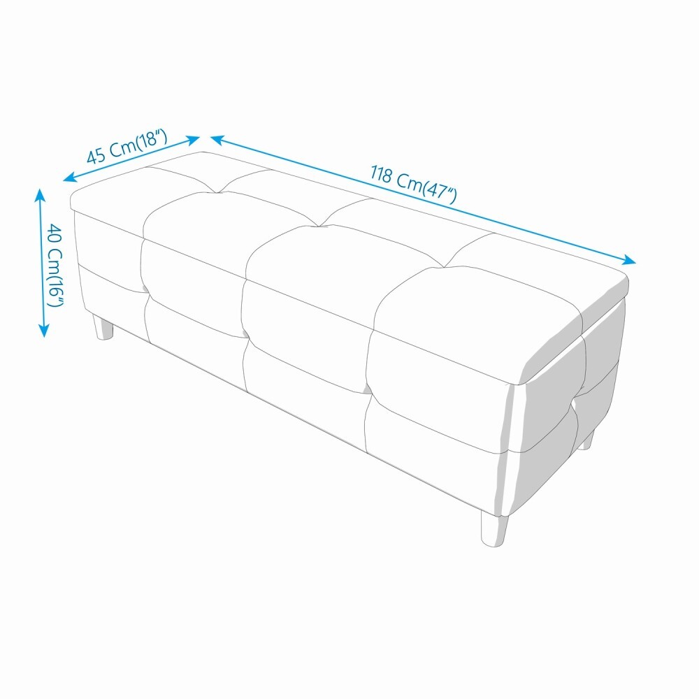 Panana End Of Bed Bench Stool Chair Modern Upholstered Storage Footstool Toy Box