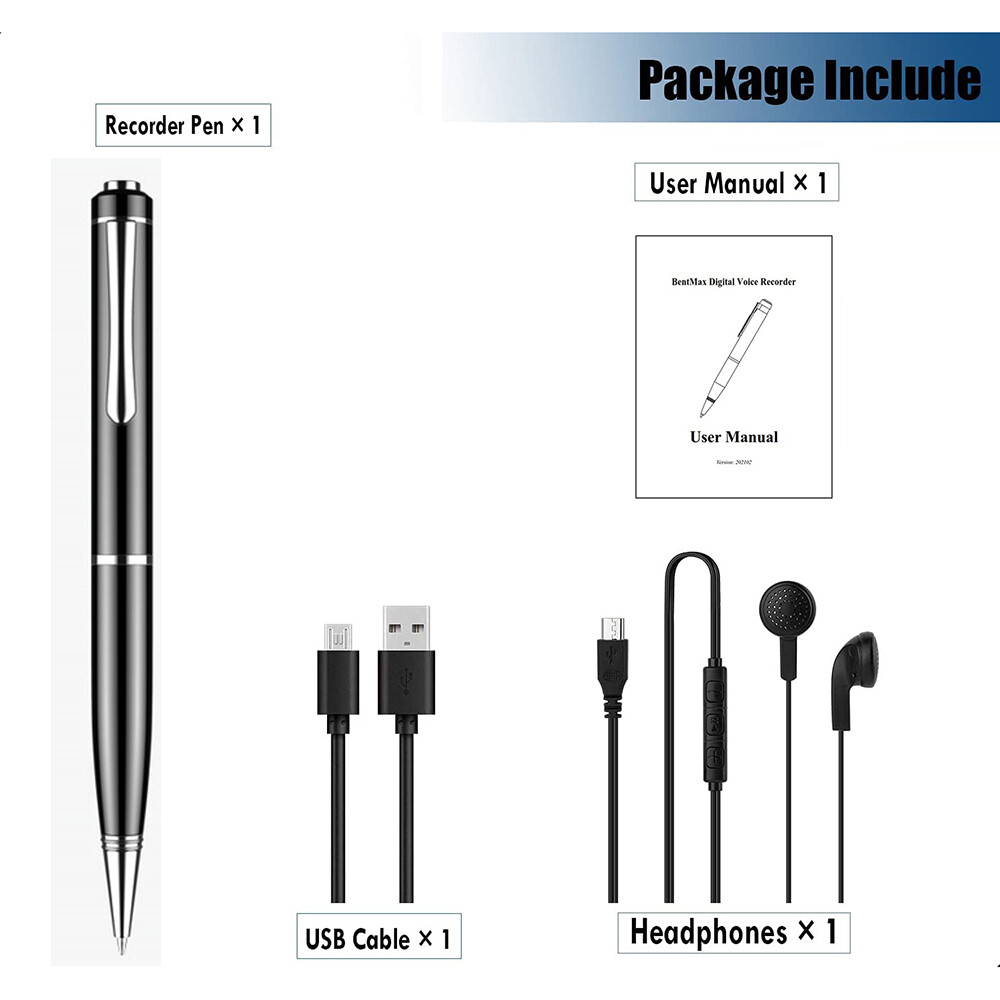Mini Digital Voice Activated Recorder Pen Pocket Rechargeable Audio MP3 Player