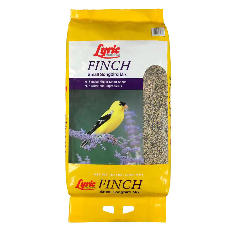 Lyric Finch Songbird Wild Bird Mix Small Seeds Thistle Natural Food 20 lbs. Bag