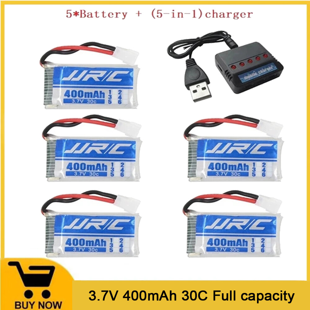 5&times; 3.7V 400mah 30C Rechargeable Battery and charger for JJRC H31 RC Spare Parts
