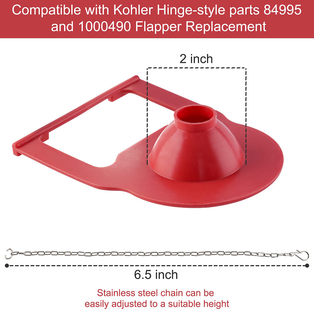 2 Pack Toilet Flapper Replacement Fit For Kohler Hinge-style Parts 84995&1000490