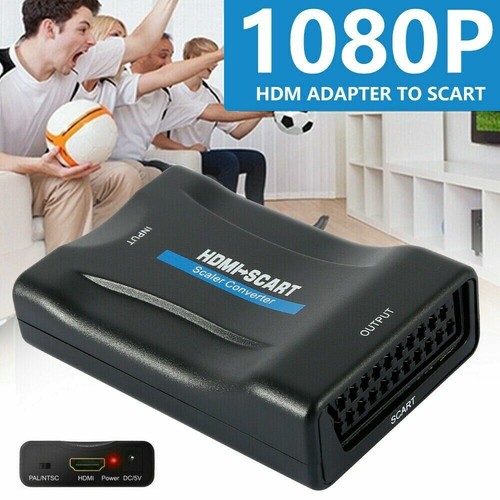 HDMI zu auf Scart Konverter Video Audio Converter Adapter HD TV DVD Universal