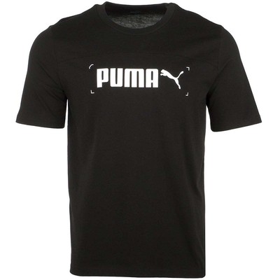 

Puma NuTility Graphic Crew Neck Футболка с коротким рукавом Мужские черные повседневные топы 8486, Черный, Puma NuTility Graphic Crew Neck Short Sleeve T-Shirt