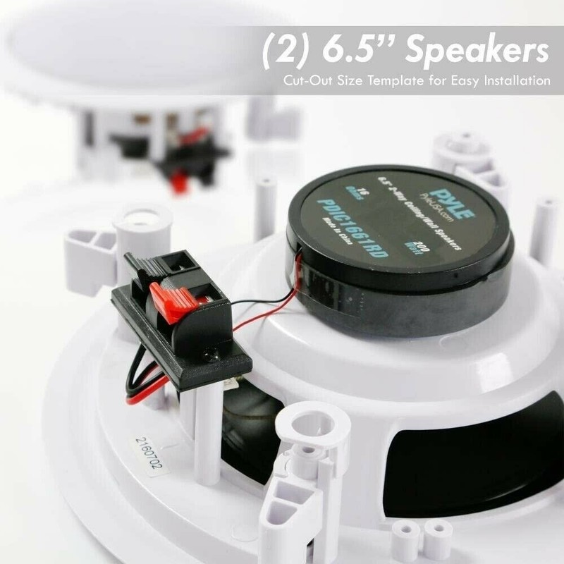 Pyle 6.5&rdquo; In-wall In-ceiling Speaker System Flush Mount Home Theater PAIR *NEW*