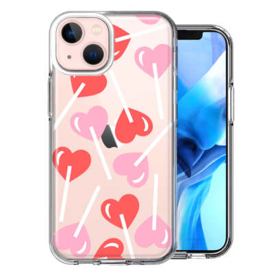 Case for Apple iPhone 15 Heart Suckers Lollipop Valentines