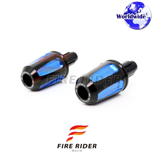 happiness FAIZ CNC Blue Bar Ends Pair For Kawasaki ZX-10R Ninja 15 16