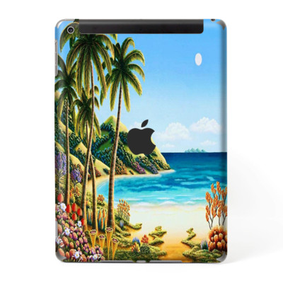 Skins Decal Wrap for Apple iPad 9.7 2017-Beach Water Palm Trees