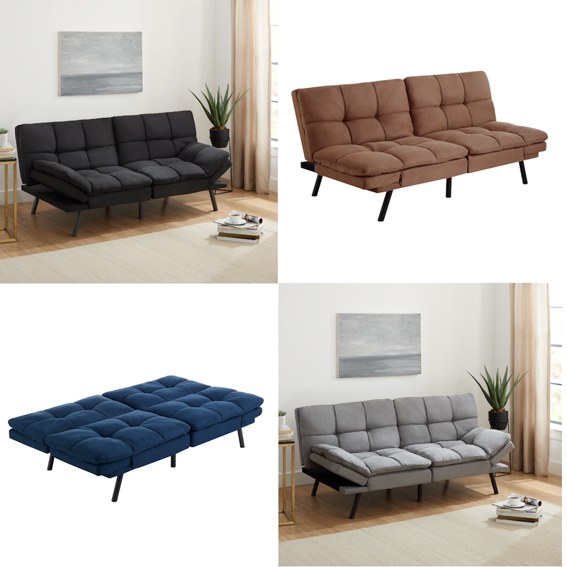 FUTON SOFA BEDS Memory Foam Choose Your Color