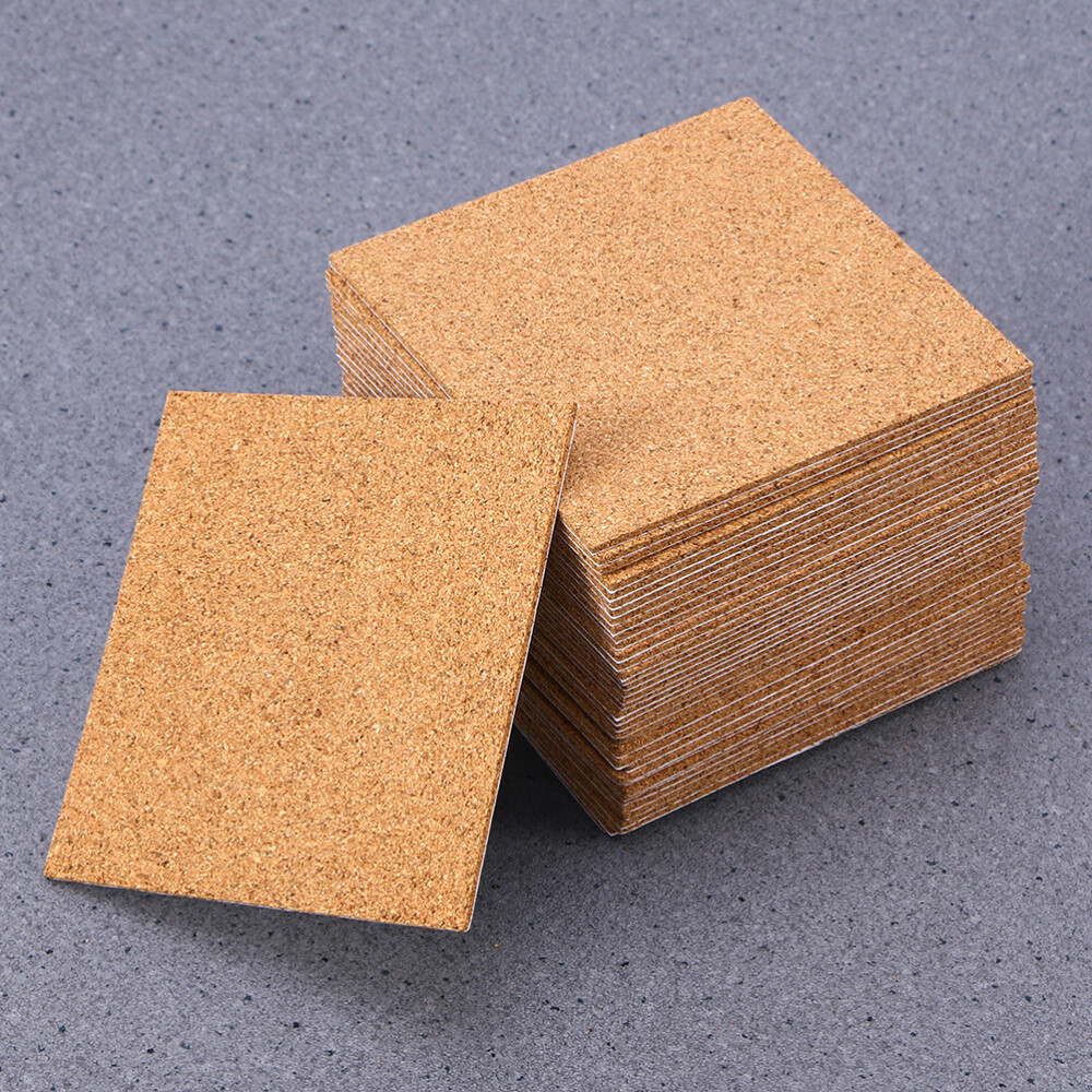 10X Selfadhesive Cork Coasters Squares Cork Mats Cork Backing Sheets DIY Crafts eBay