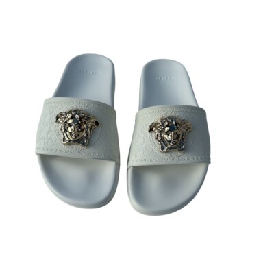 Versace★素敵！Smiley Medusa Slides Sandals Blue/Lime Versace Smiley Medusa Slides Sandals Blue/Lime 11 US (44 Eu