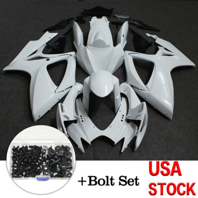 K6 Unpainted Fairing Kit + Bolts Set For Suzuki GSXR600 GSX-R 750 2006 2007 Body