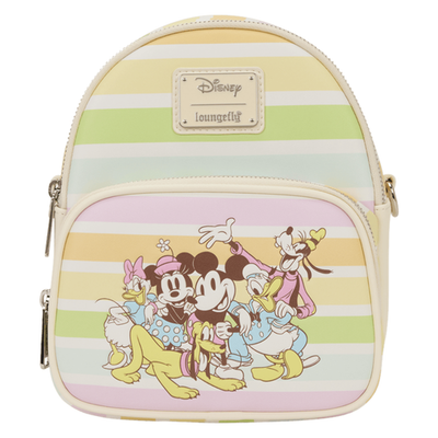 Loungefly - Mickey & Friends Rainbow Convertible Mini Backpack & Crossbody Bag