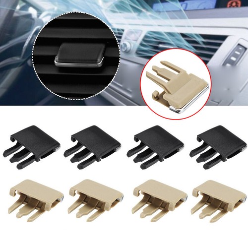 Set Of 4 Air Vent Clip Blades For Toyota Corolla Dash A/C Vents - Black
