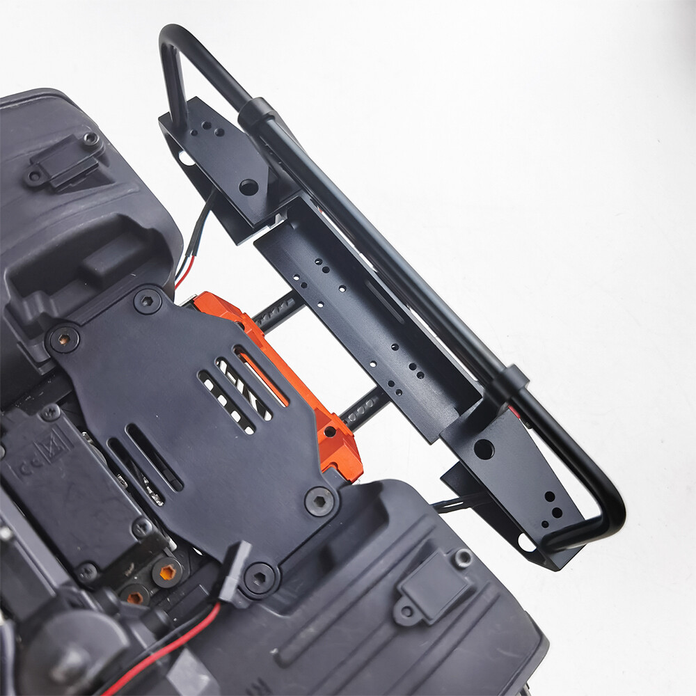 Aluminum Front Bumper w/ Winch Mount LED Light For 1/10 RC TRX-4 Crawler Car