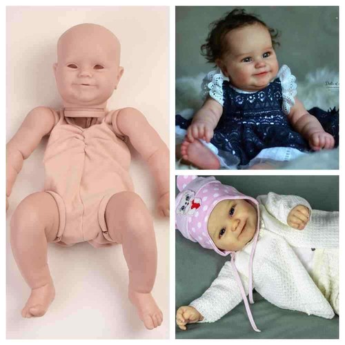 Realistic Unpainted DIY Reborn Baby Doll Kits Mold Blank Vinyl Silicone Newborn