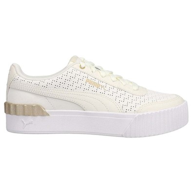 

Кеды Puma Carina Lift Perforated Womens Size 6.5 M Повседневная обувь 38132201, Бежевый, Puma Carina Lift Perforated