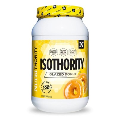 Isothority Whey Protein Isolate, Glazed Donut, 2 lb - Ultra Absorbable Branch...