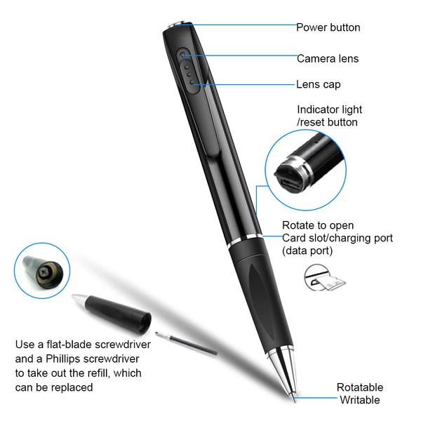 1080P HD WiFi Pocket Pen Camera Hidden Cam Mini Video Recorder DVR Security USB - Image 13