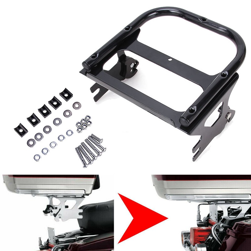 Detachable Twoup Tour Pak Pack Mounting Bracket Rack Trunk For Harley