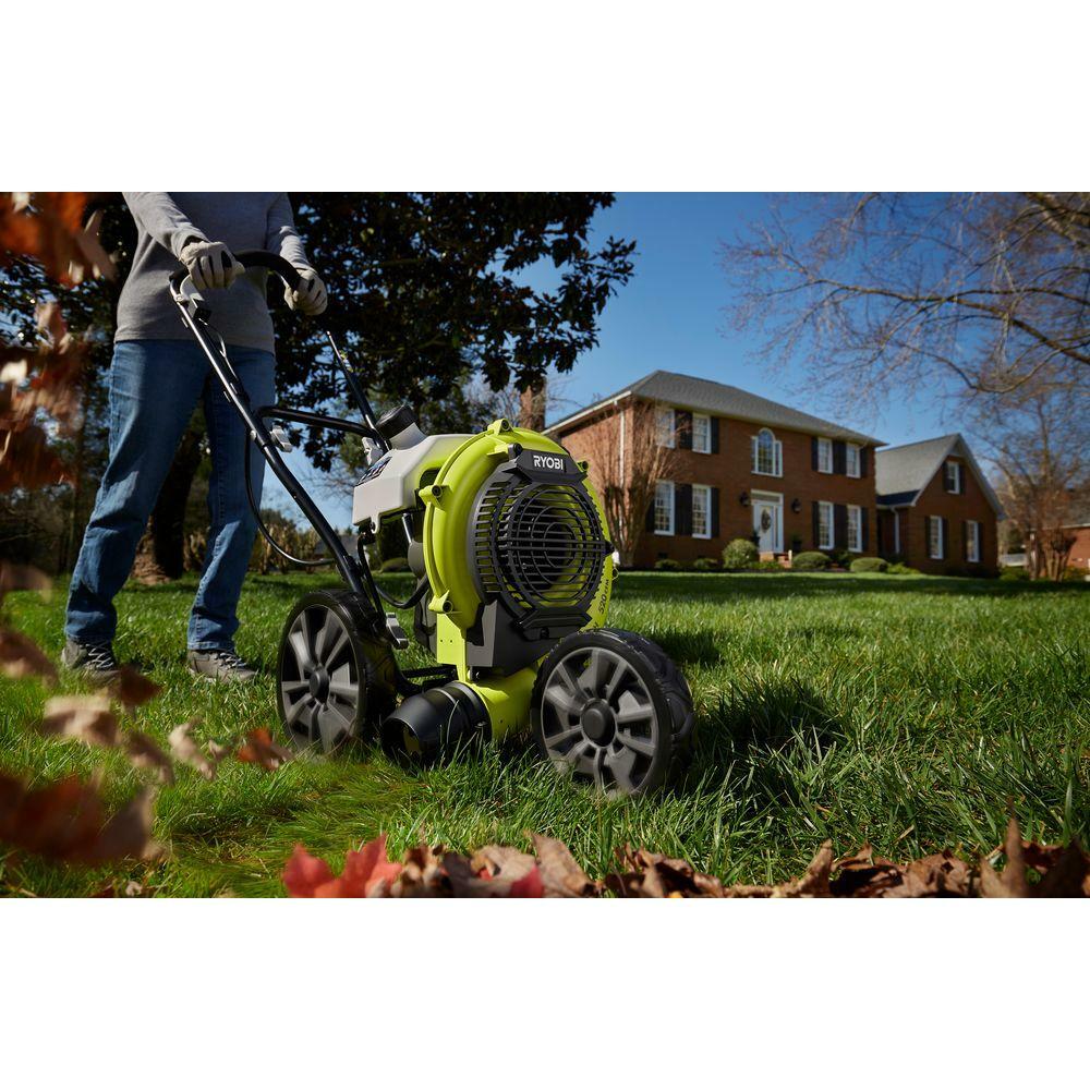 RYOBI Walk-Behind Wheeled Leaf Blower - Gas-Powered 200 MPH 520 CFM Push