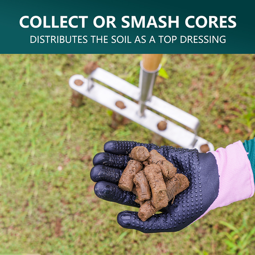 Berry&Bird Lawn Coring Aerator 4 Core Plug Aerator Tool Manual Grass Dethatching