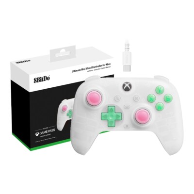 8BitDo Ultimate Mini Wired Controller GamePad for Xbox Translucent White Gift